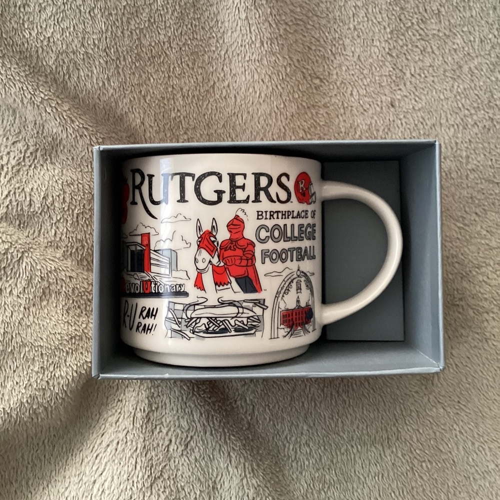 New Rutgers Starbucks Mug 14 oz. Ceramic